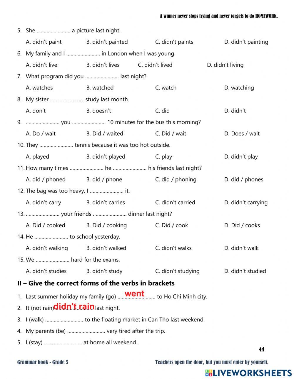 Grade5-Grammarbook-Unit2-Week5-PastSimple