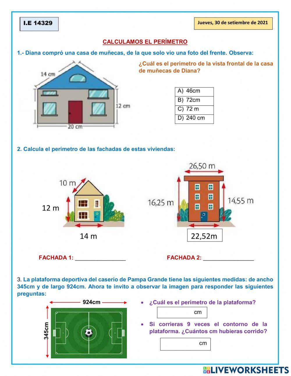 Calculamos el perímetro