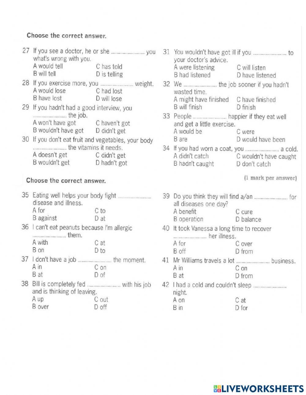 B1 online exercise | Live Worksheets