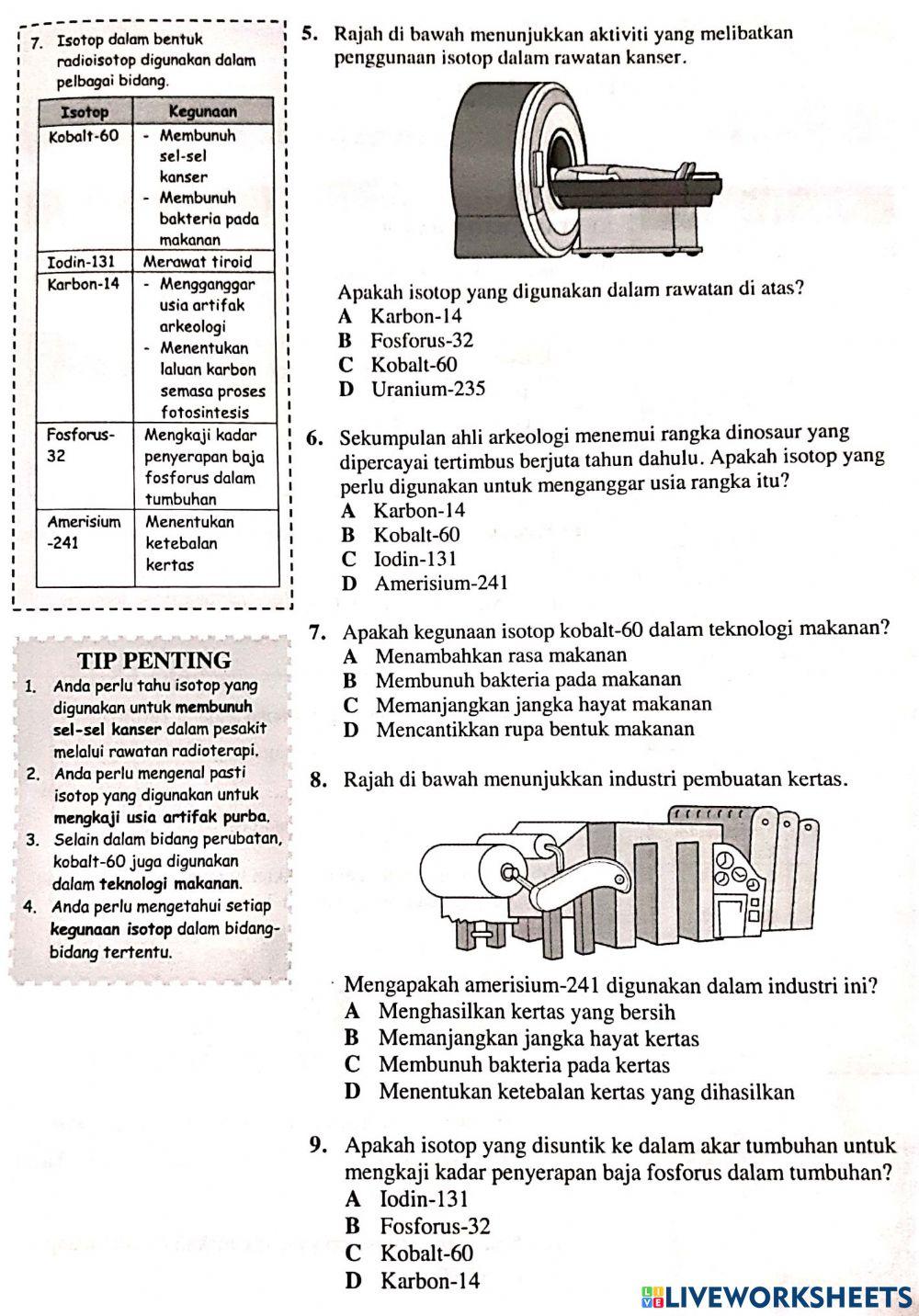 Bab 8 Unsur dan bahan
