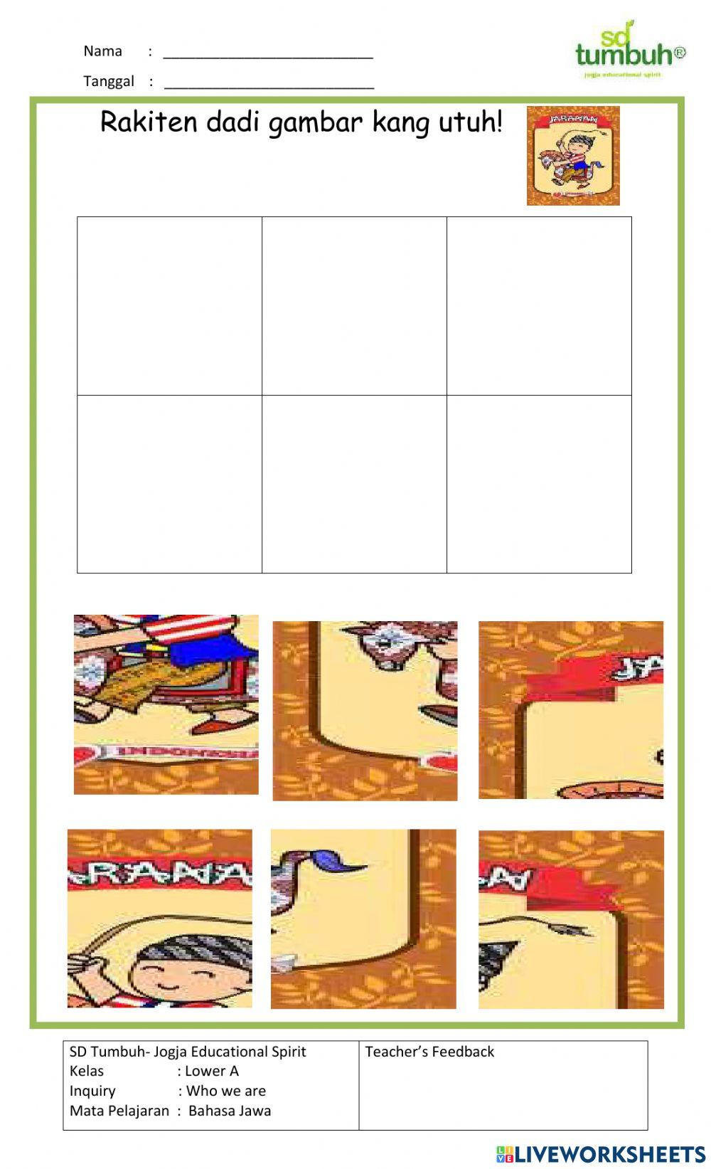 Bahasa Jawa-Evaluasi Tembang Jaranan-Menyusun Puzzle