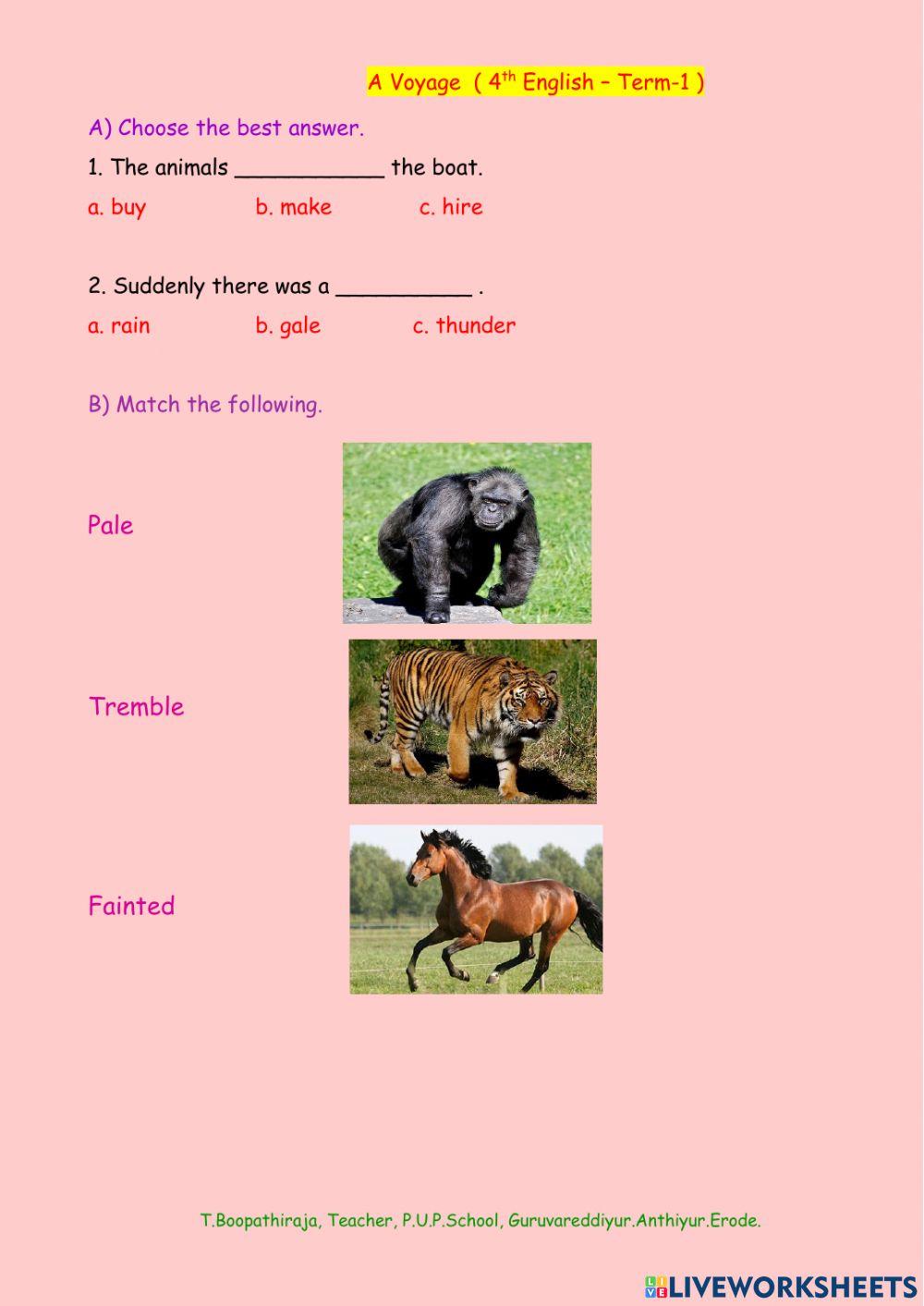 A Voyage- 4th English Term-1