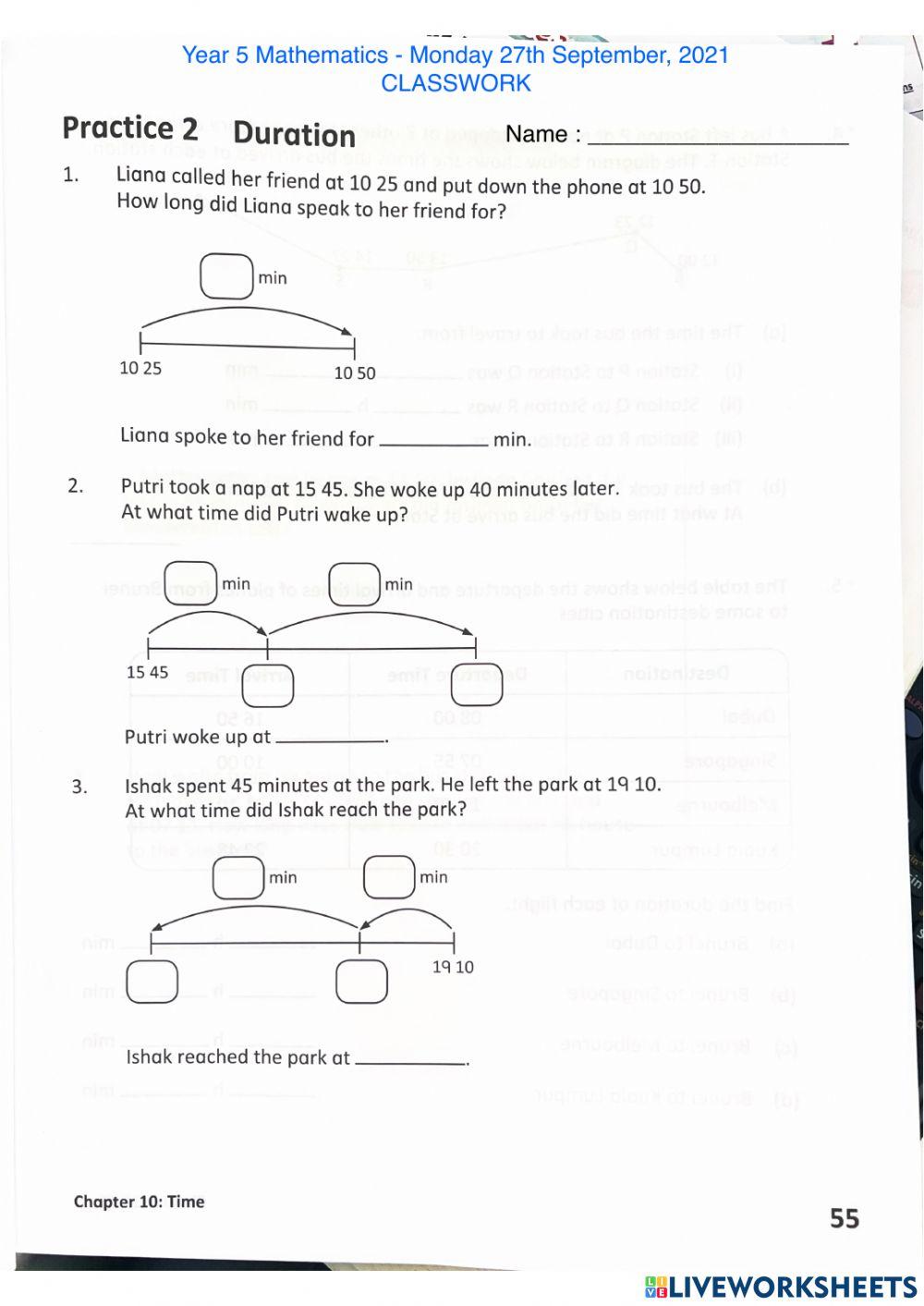 Year 5 Mathematics : Time Year 5 Mathematics : Time
