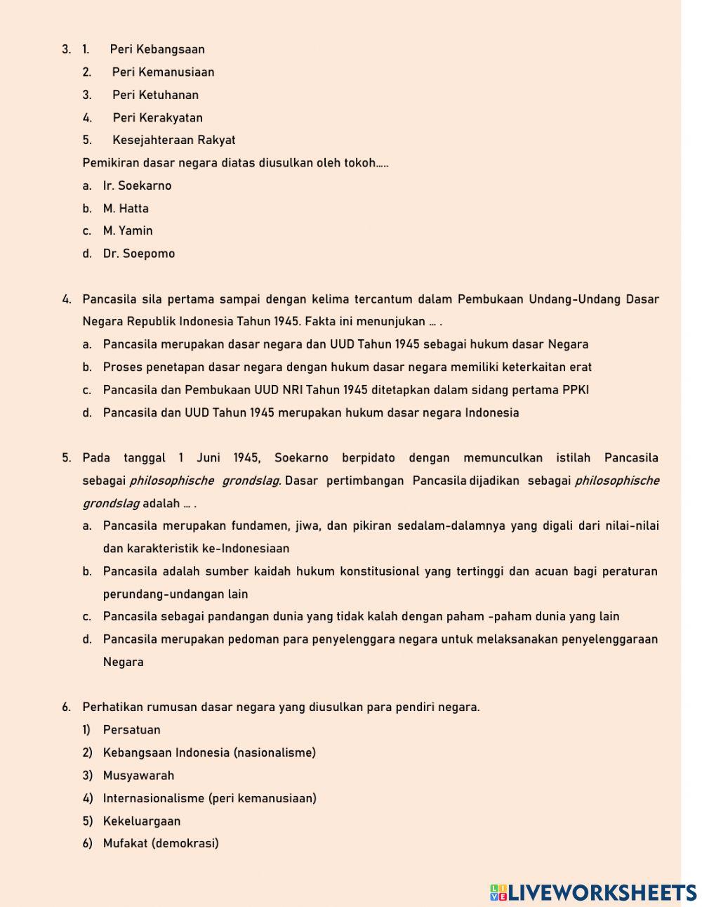 LKPD Perumusan dan Penetapan Pancasila sebagai Dasar Negara