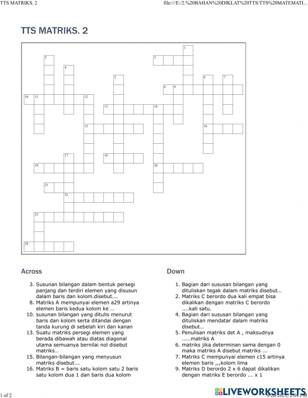 Tts matriks . 2