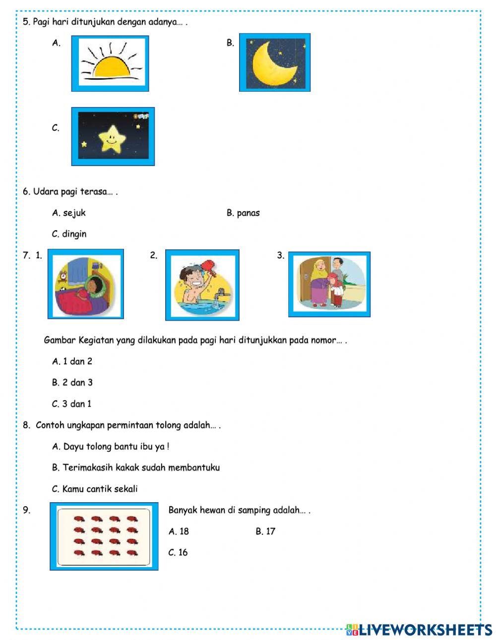 Ulangan harian tema 3 st 1