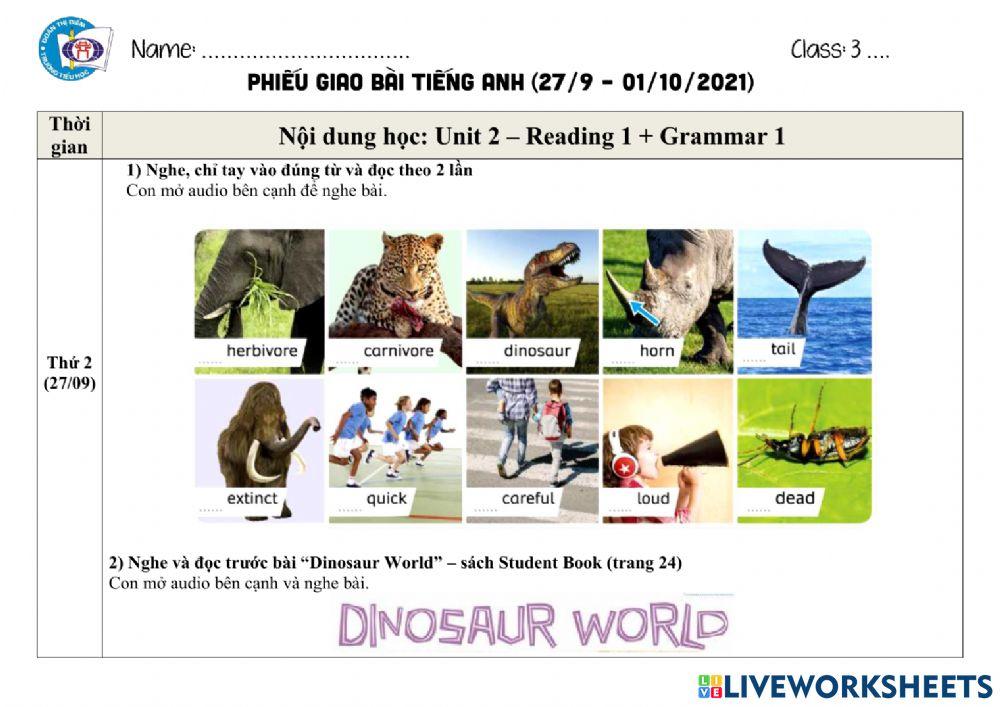 Phiếu Giao Bài Tuần 9 (27.9 - 1.10)