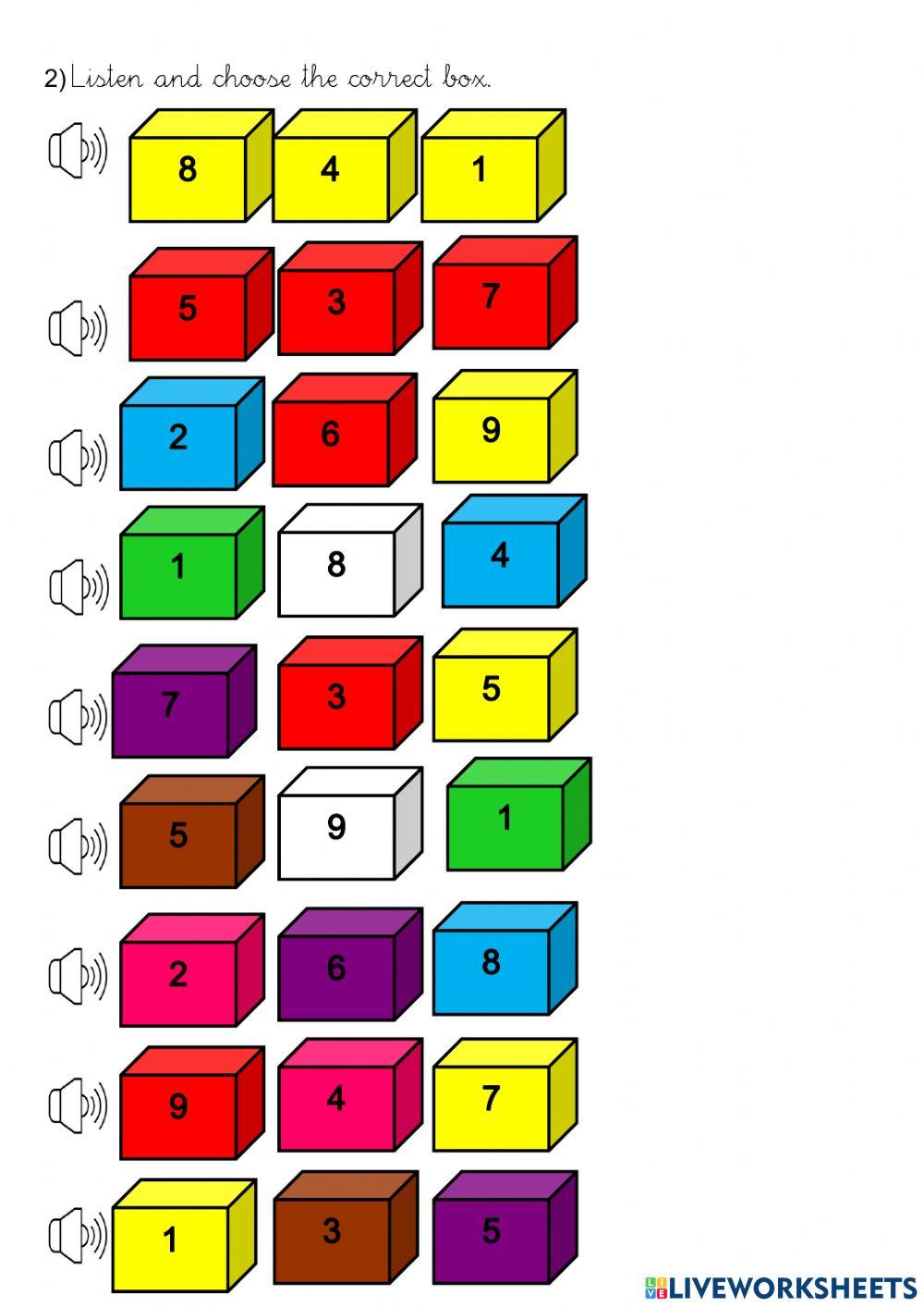 The alphabet, colors and numbers