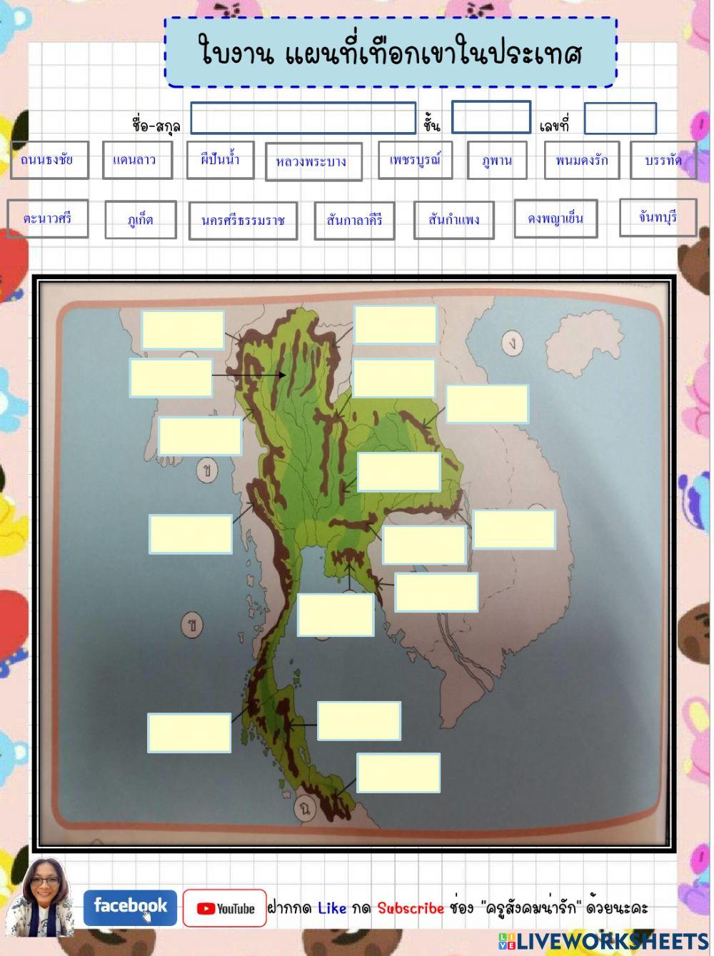 เทือกเขาในประเทศไทย-ครูสังคมน่ารัก