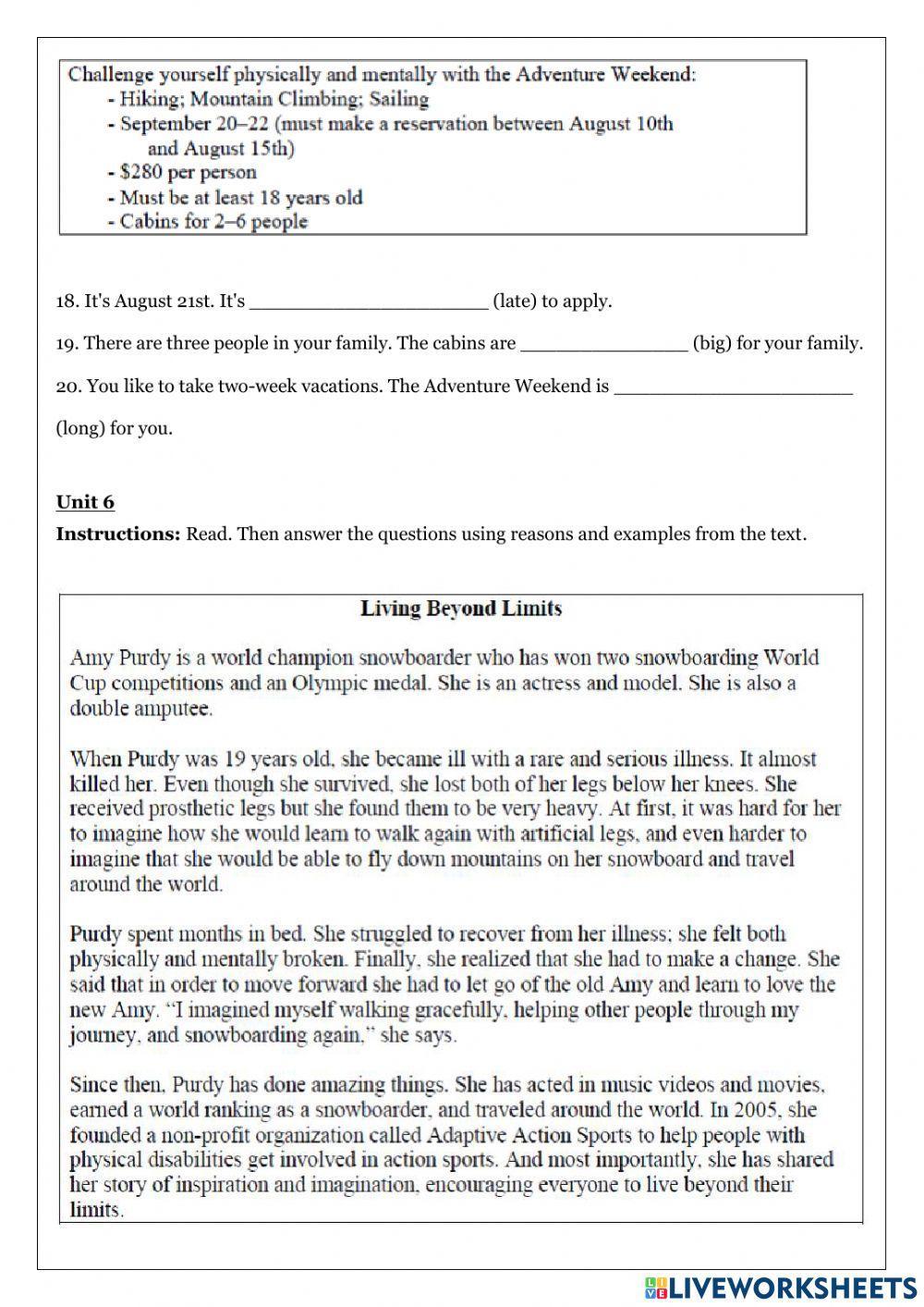 World English test 4, 5, 6