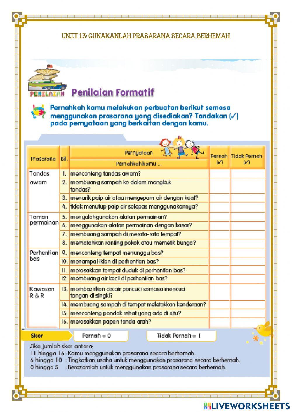 Unit 13: Gunakan Prasarana Secara Berhemah