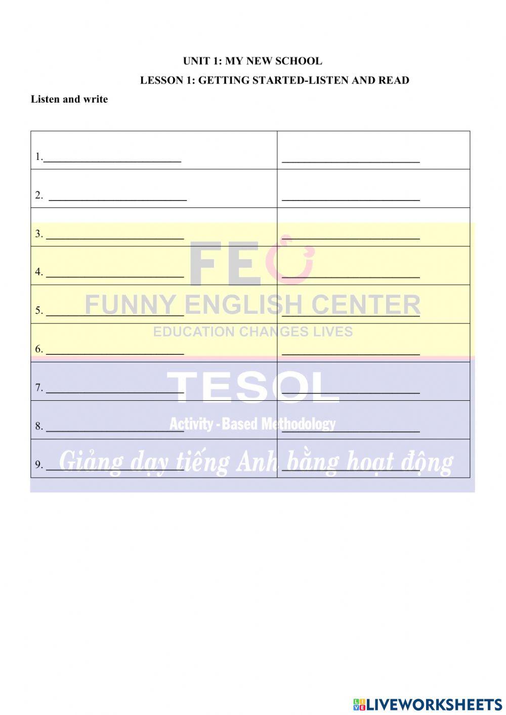 E.6-Unit 1-Getting Started-check Voca