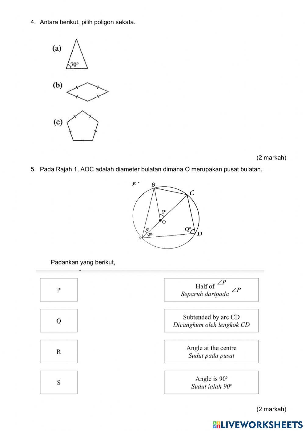 Peperiksaan pertengahan tahun tingkatan lima matematik mpak tahun 2021