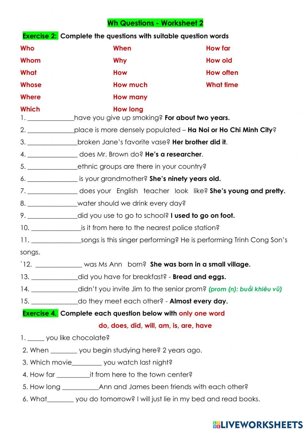 Unit 2 Worksheet 1