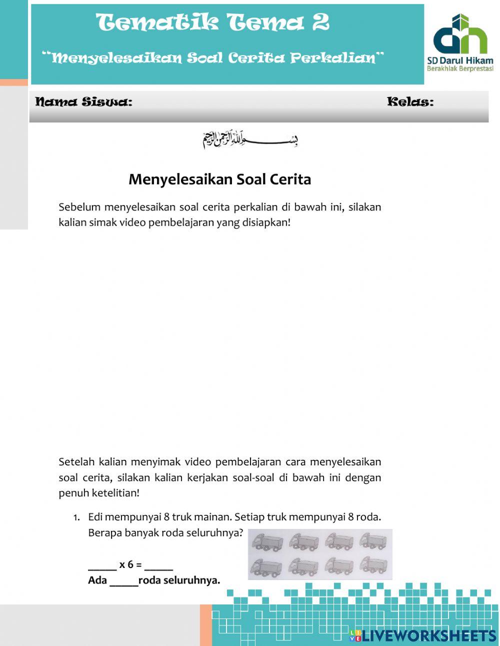 Menyelesaikan Soal Cerita