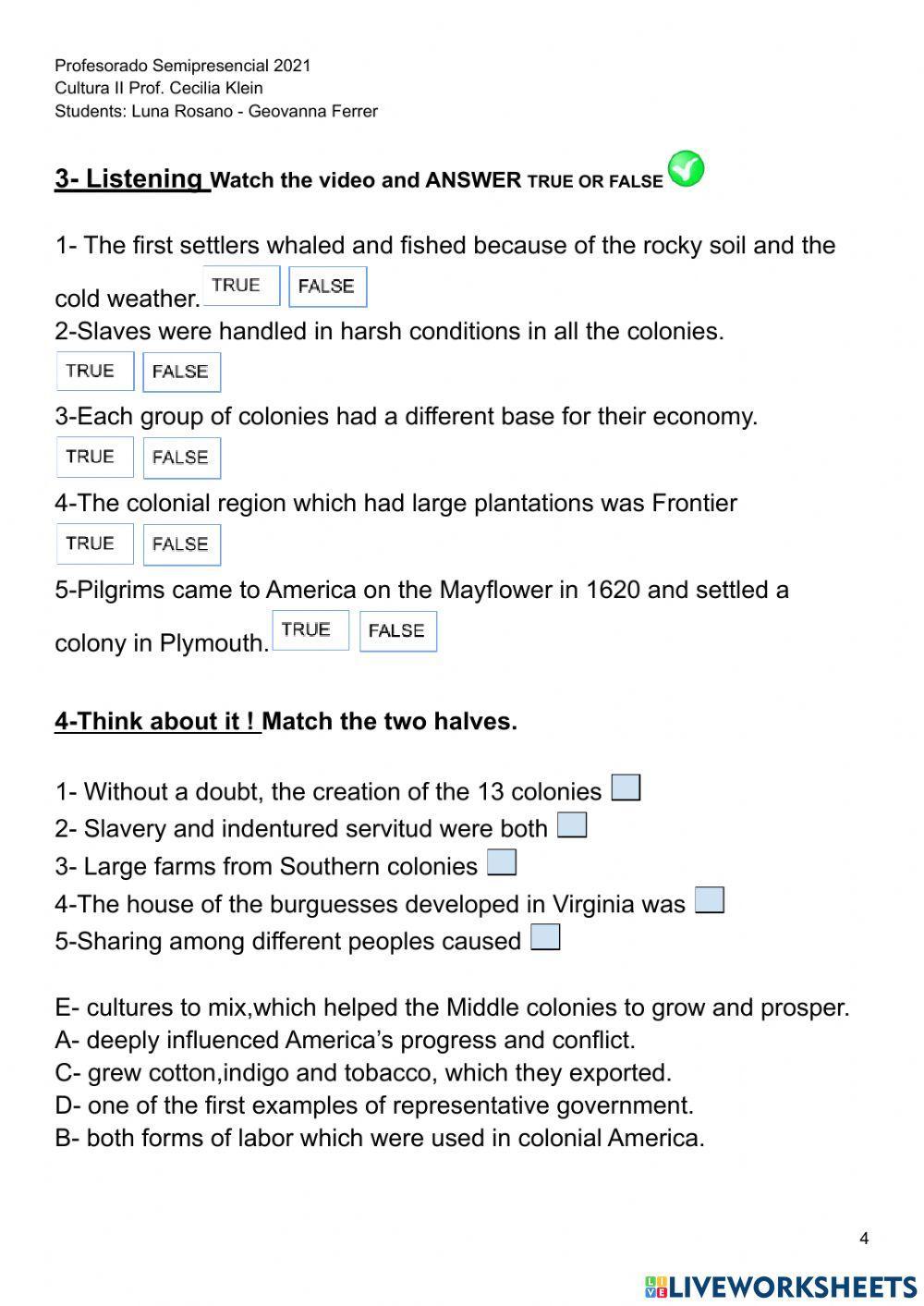 History: The thirteen colonies
