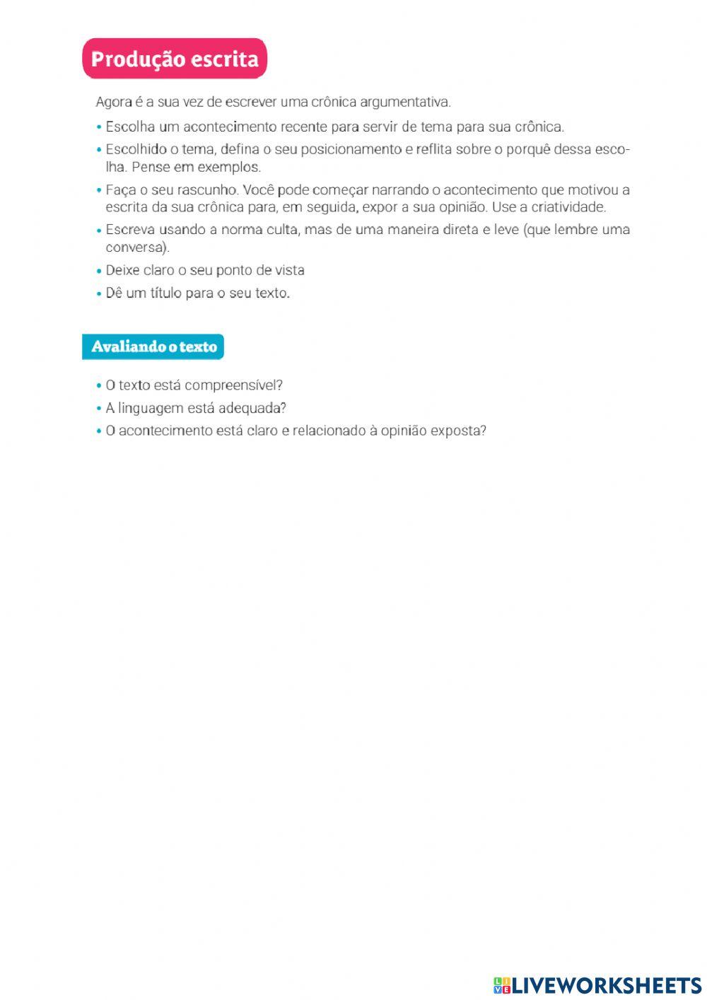 Crônica Argumentativa