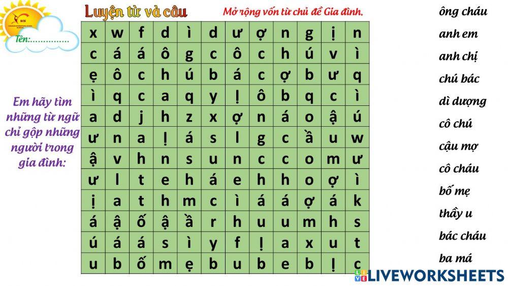 LTVC MRVT Gia đình