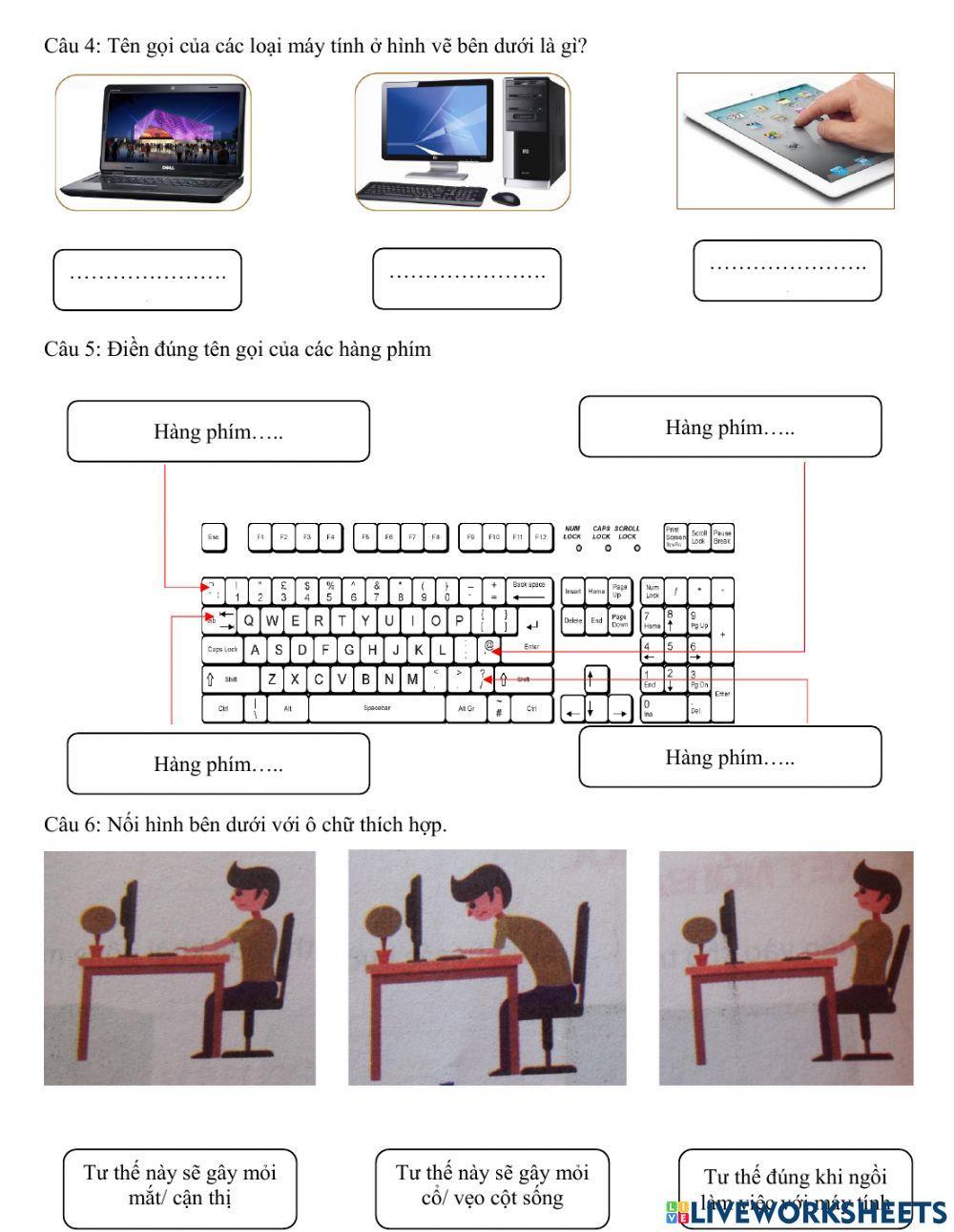 Bài tập môn Tin học lớp 3