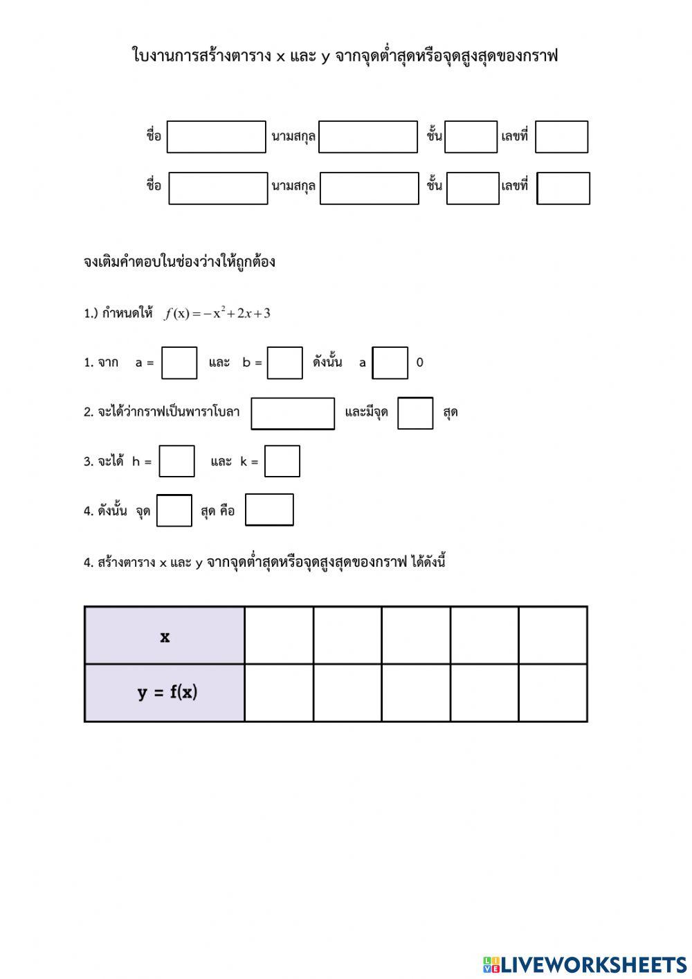 เก็บคะแนนพาราโบลา 3-2