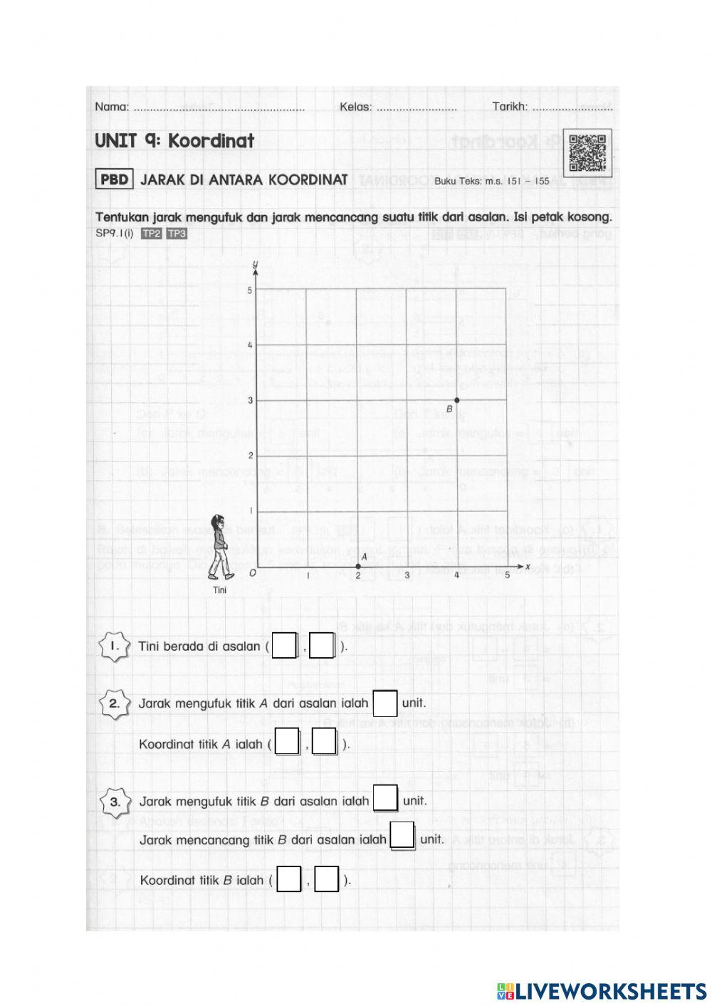 KOORDINAT (Jarak di antara dua titik)
