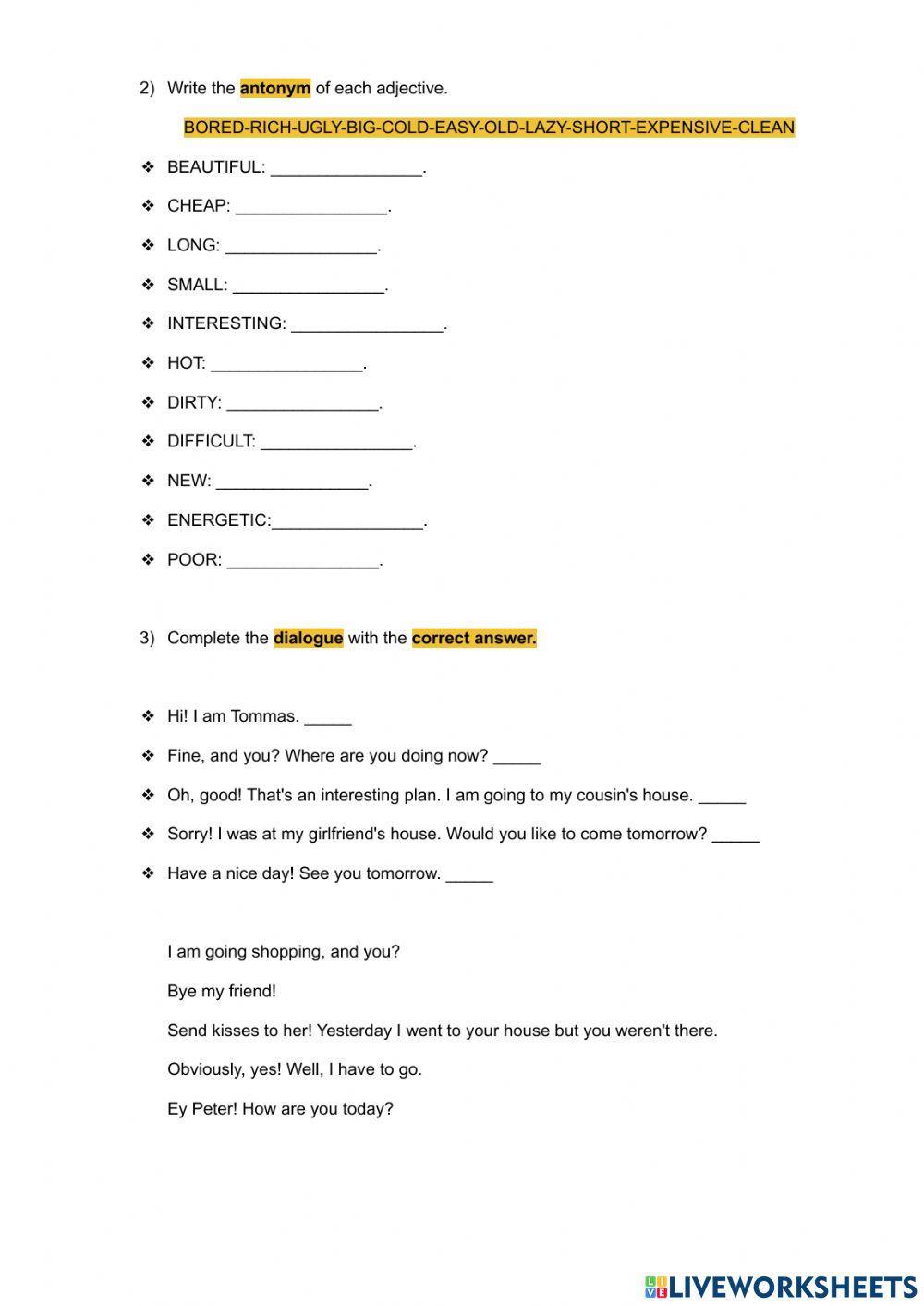 Comparative and superlative.