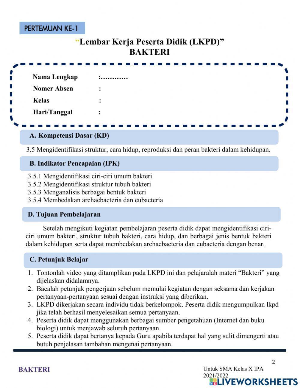 LKPD Bakteri X IPA 3