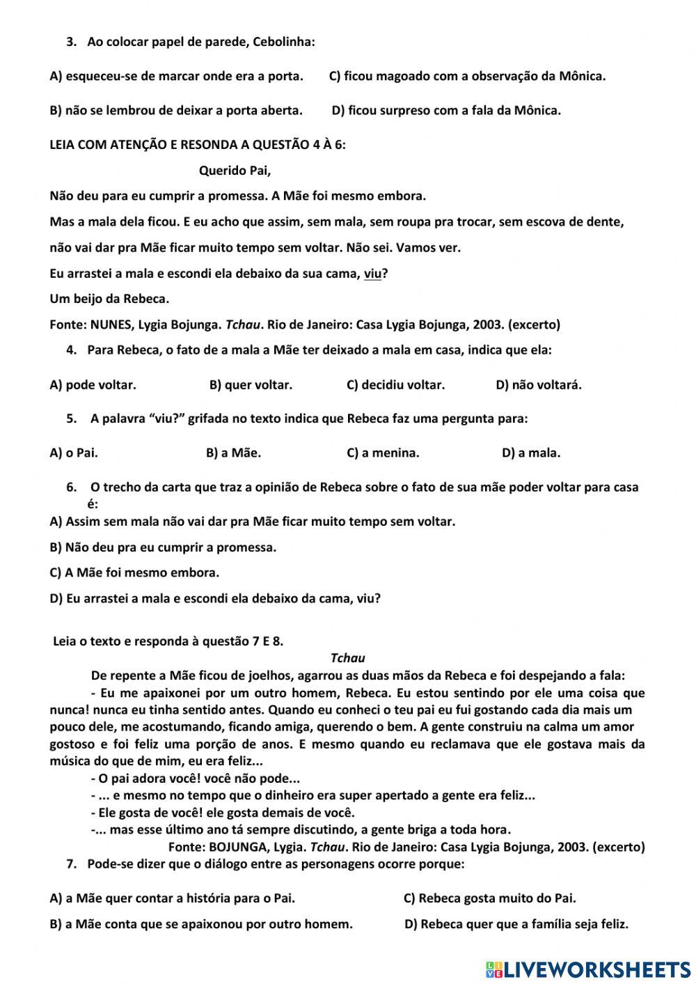 Interpretação de Textos ( descritores)