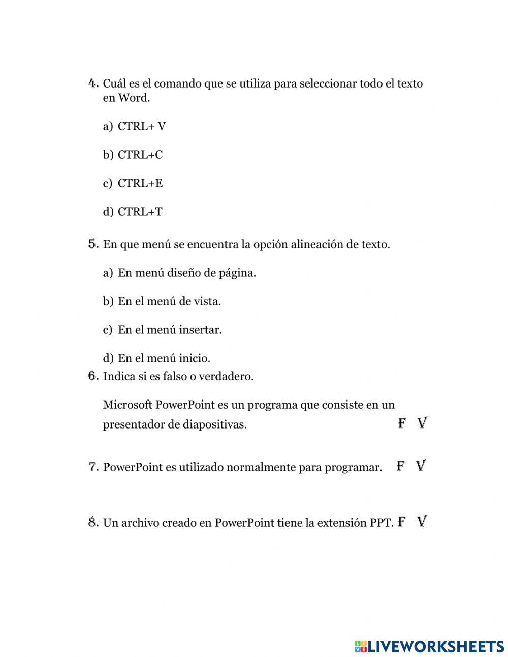 Word, PowerPoint y Excel