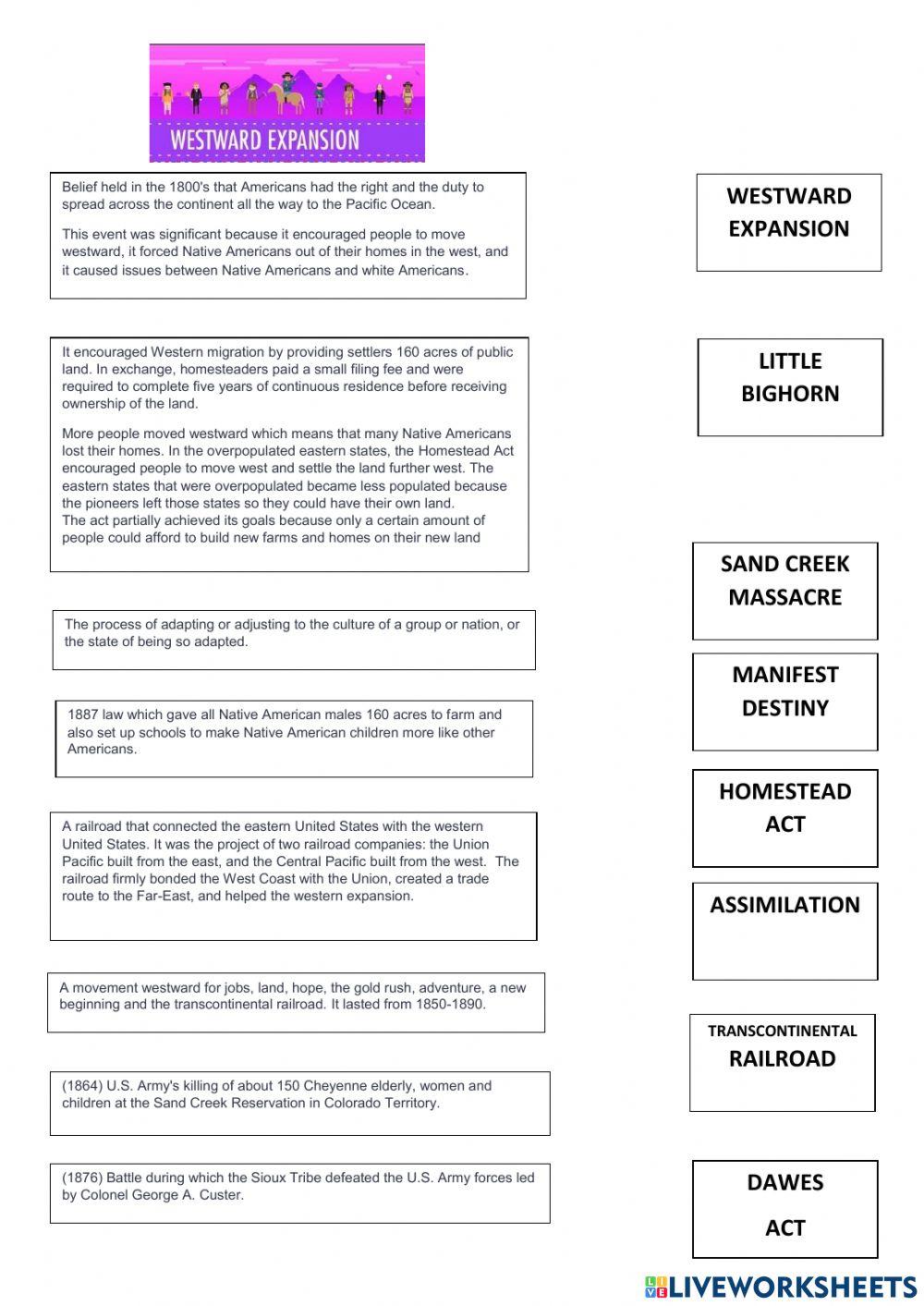 westward-expansion-interactive-worksheet-live-worksheets