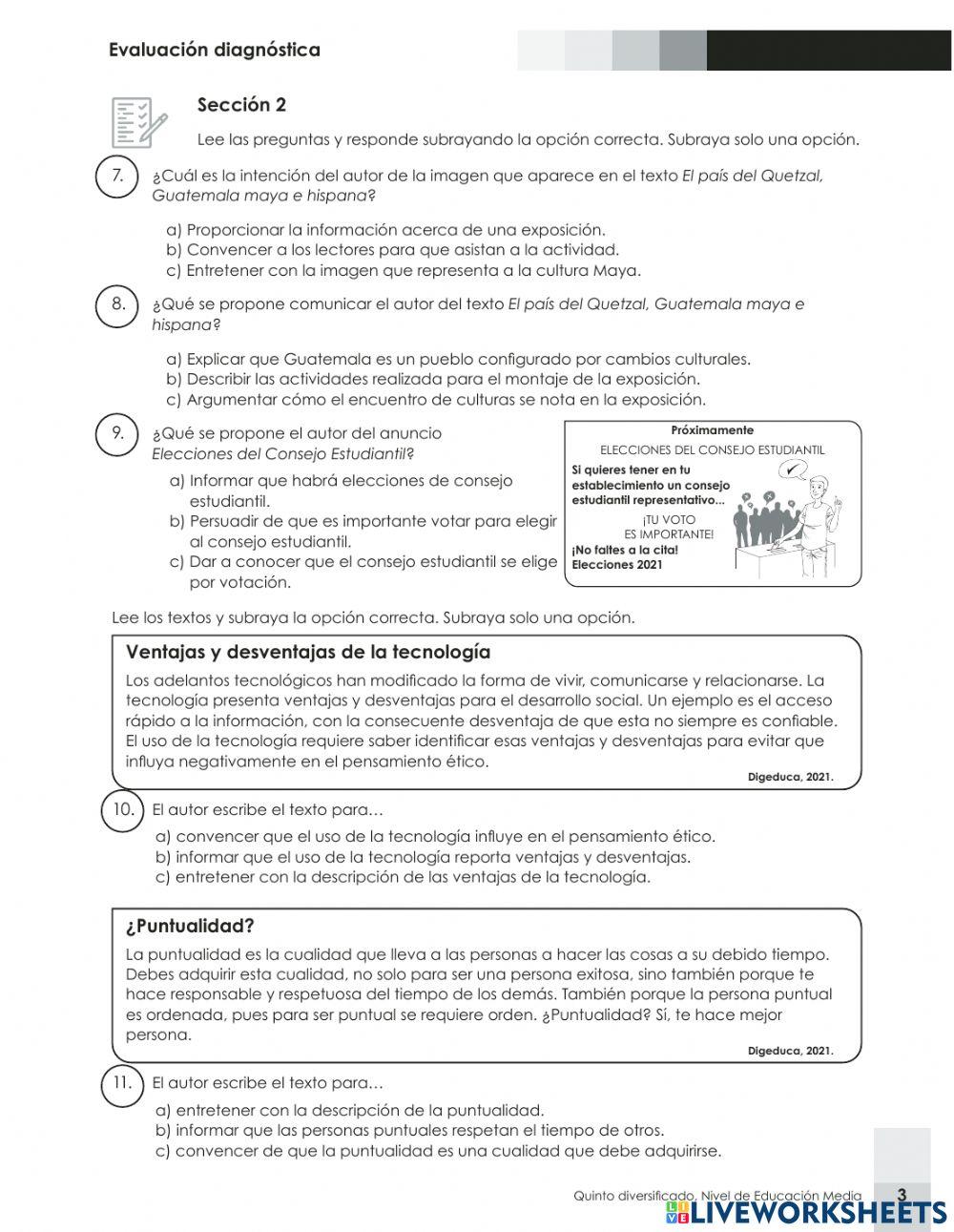 Prueba Diagnostica C y L