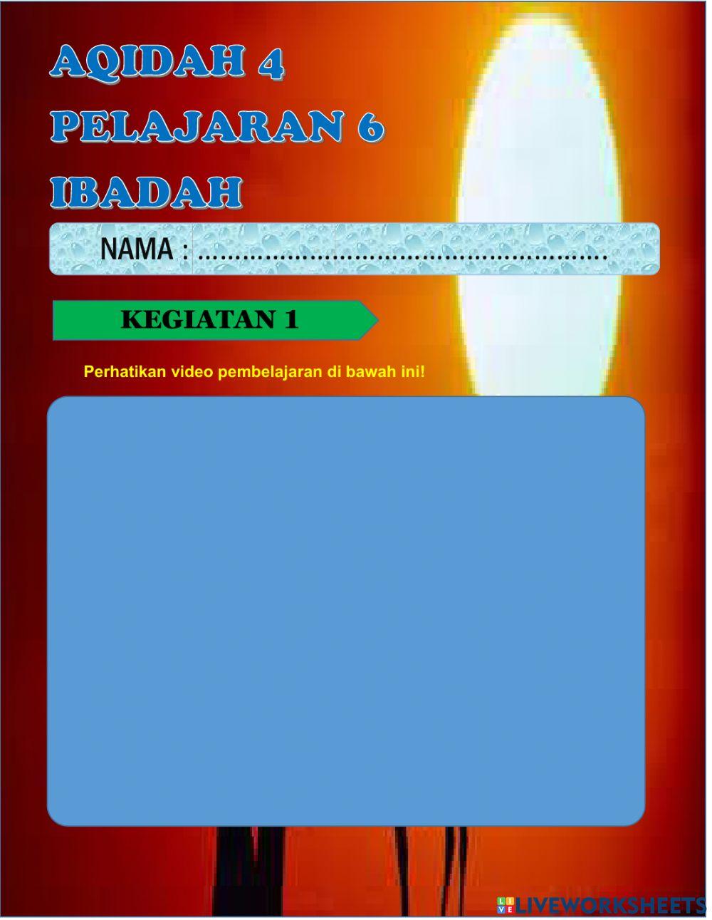 Aqidah 4 Pelajaran 6