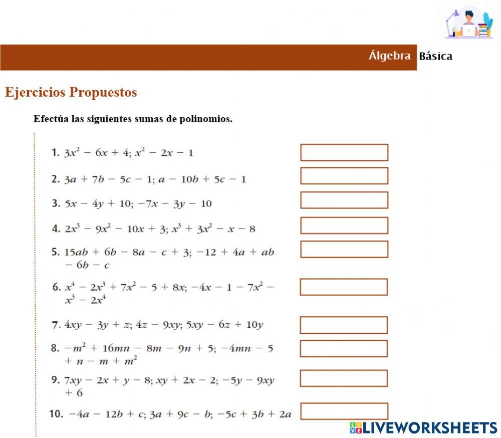 Adición de Polinomios