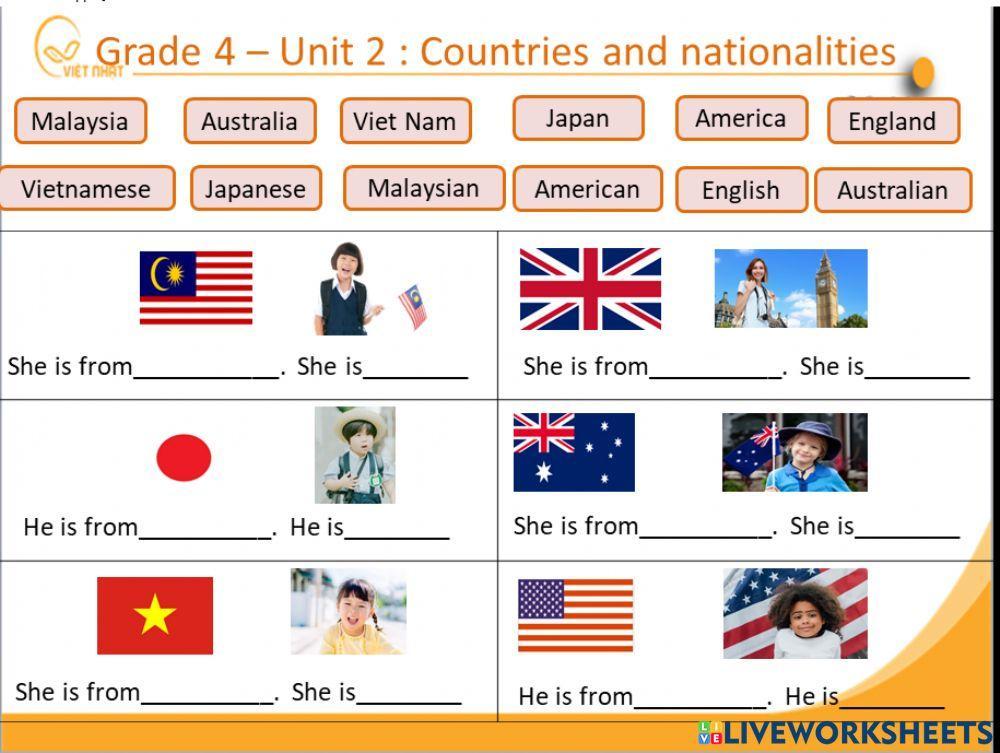 Countries and nationalities U4 - l2