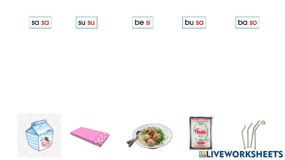 Latihan baca sa si su se so