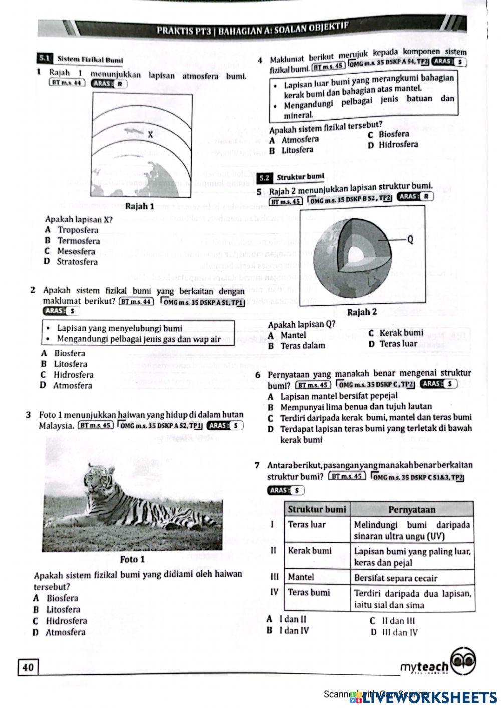 Geografi tingkatan 1 bumi (5.1 dan 5.2)
