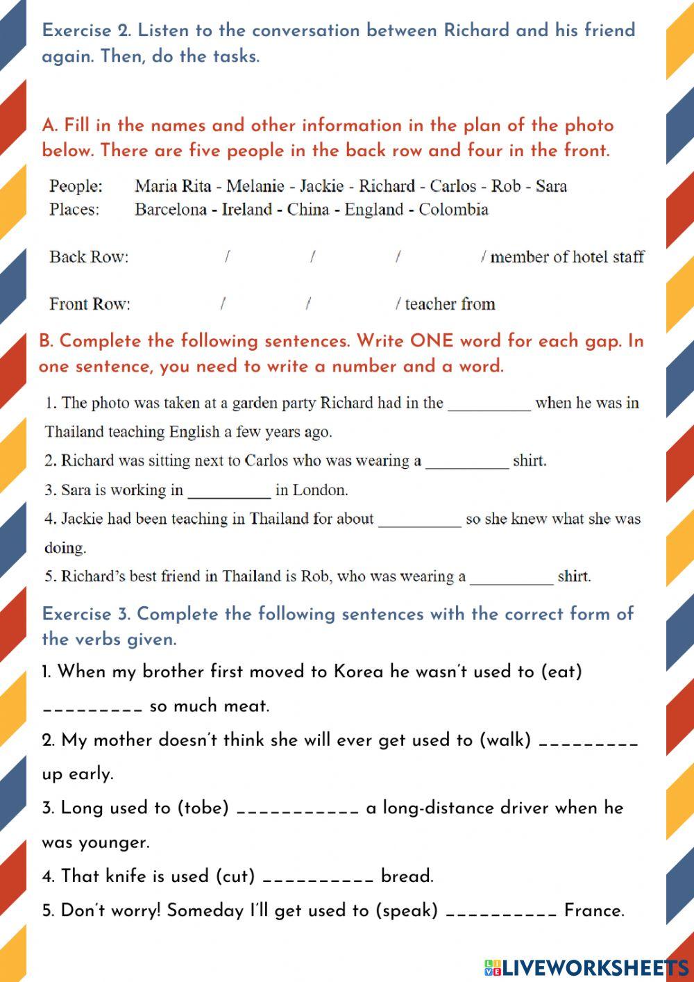 E9 - Unit 4 - Vocabulary and Listening HW