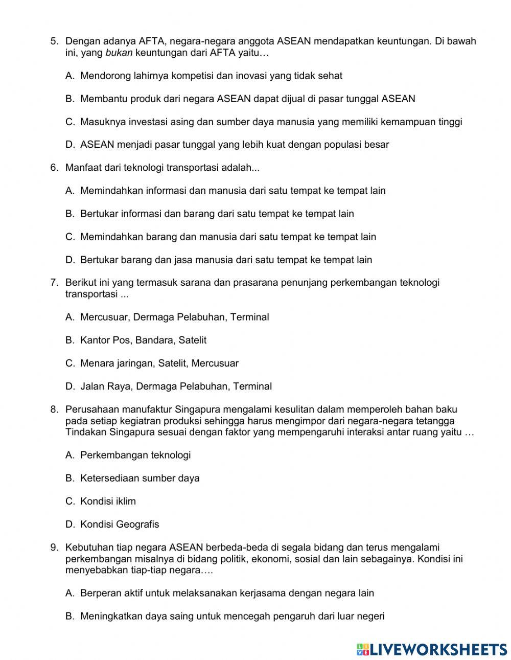 Pengaruh interaksi antarruang di ASEAN