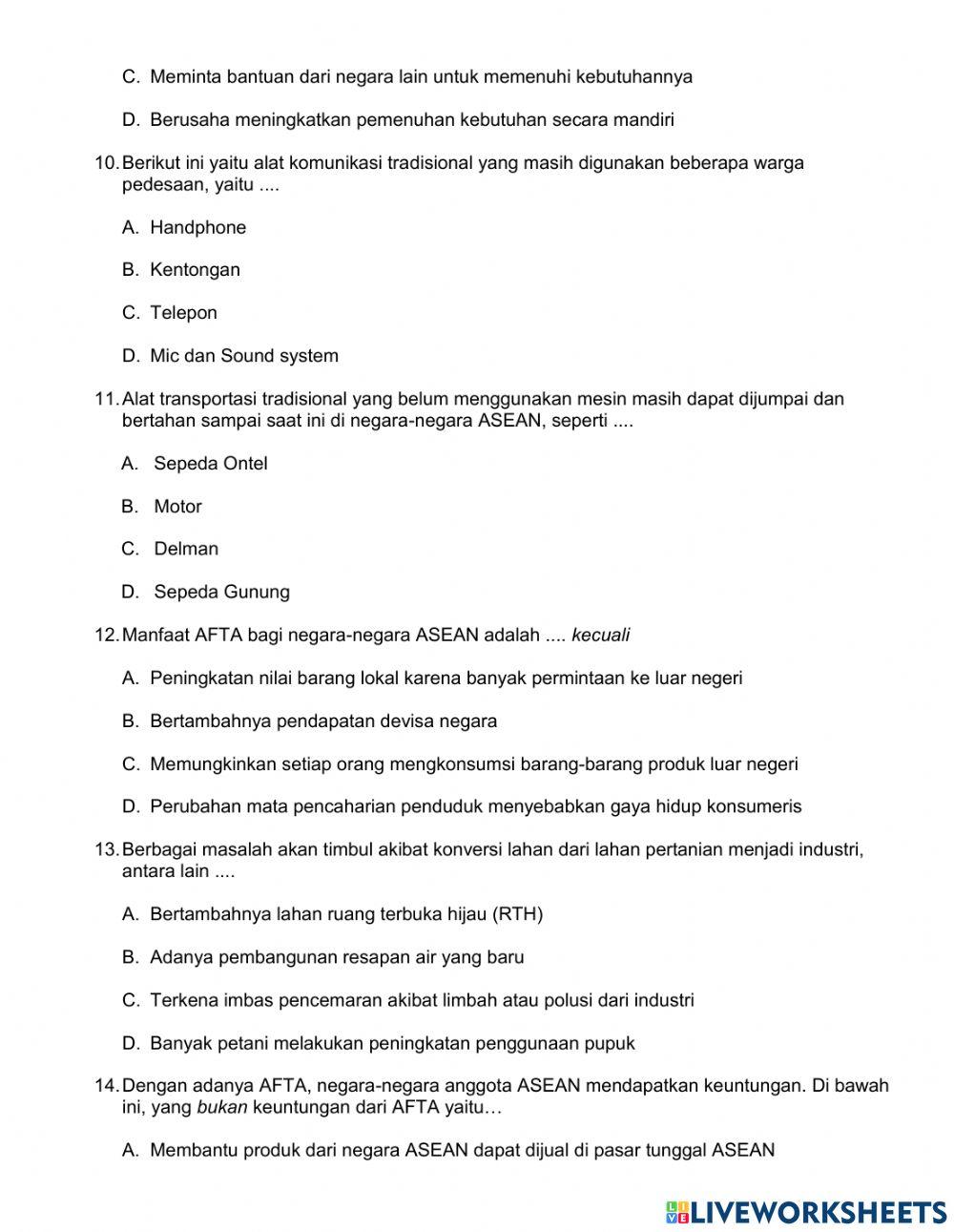 Pengaruh interaksi antarruang di ASEAN