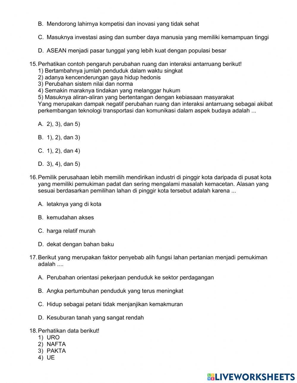 Pengaruh interaksi antarruang di ASEAN