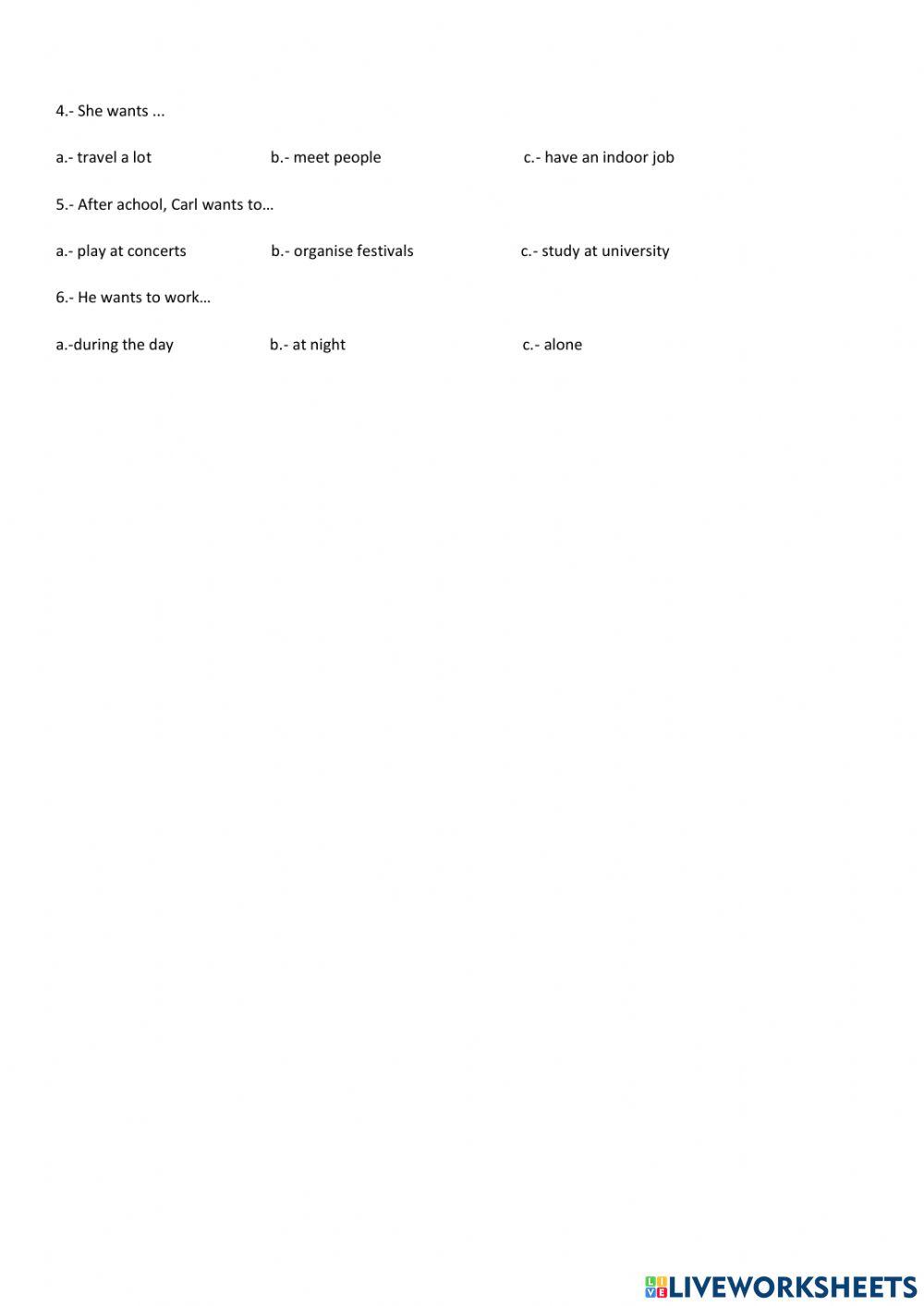 English test 2° grades