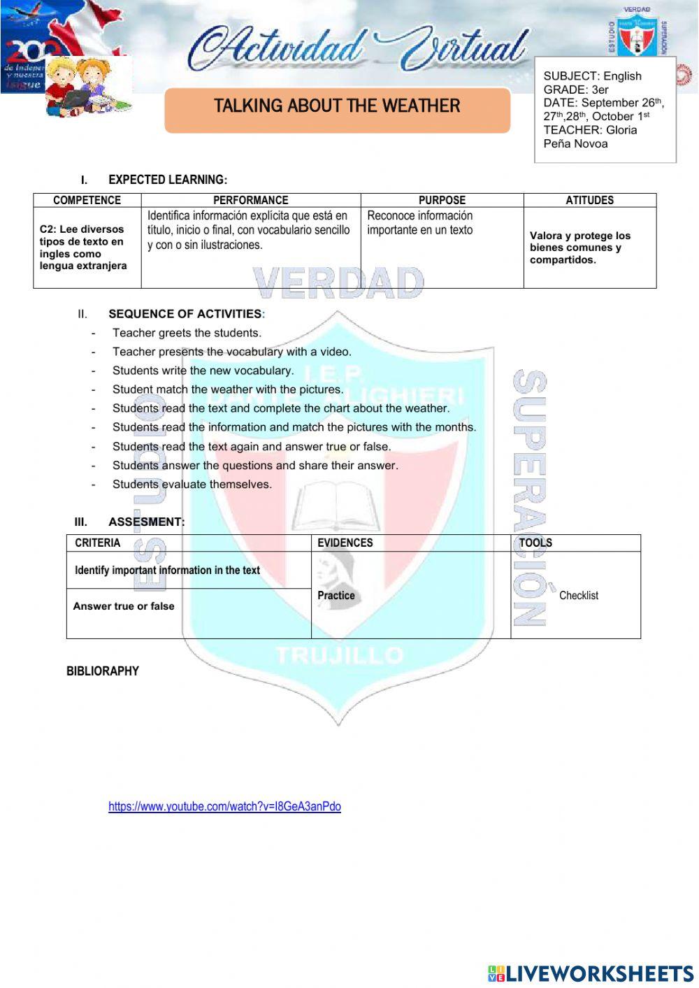 Talking about the weather