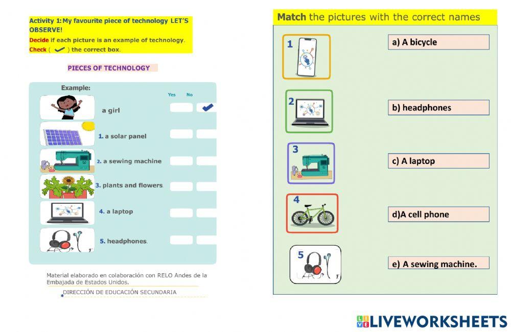 Inventions and Technology in our life- activity 1- A2