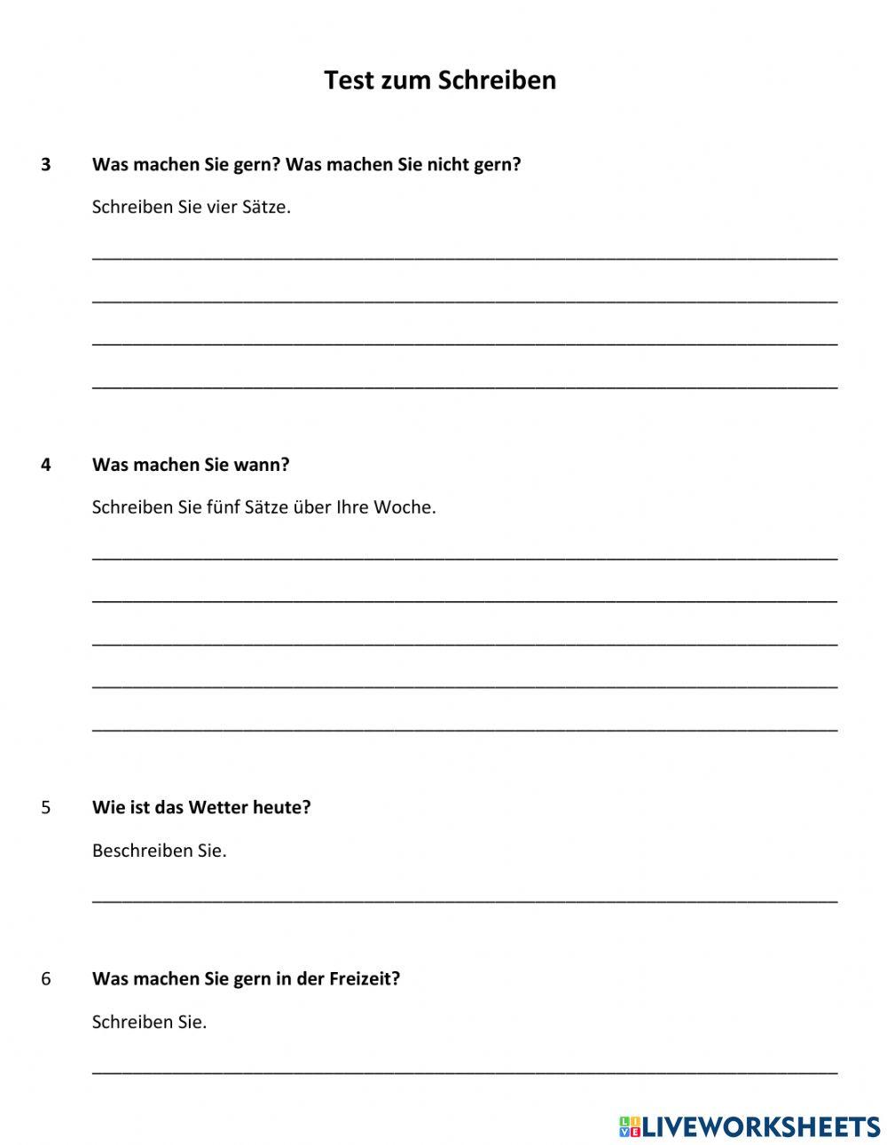 Test zu Lektionen 5 und 6