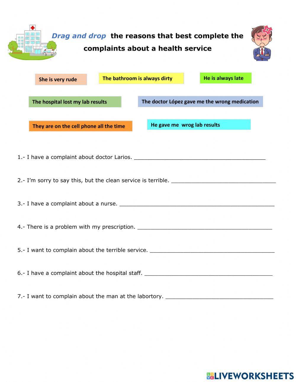 Making complaints at the hospital