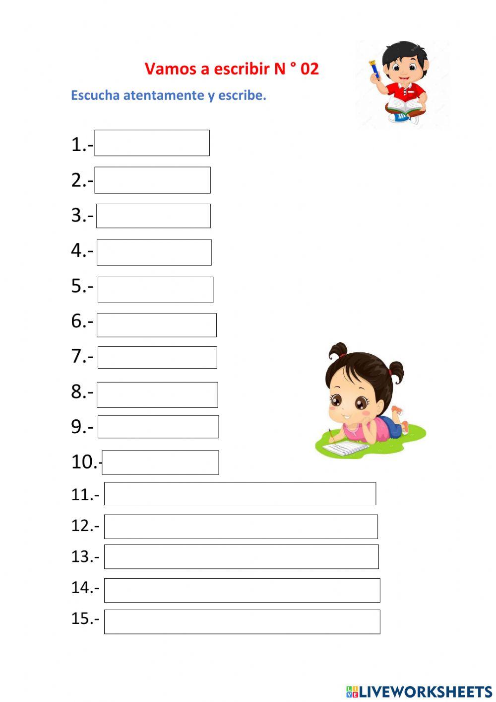 Vamos a escribir N° 2