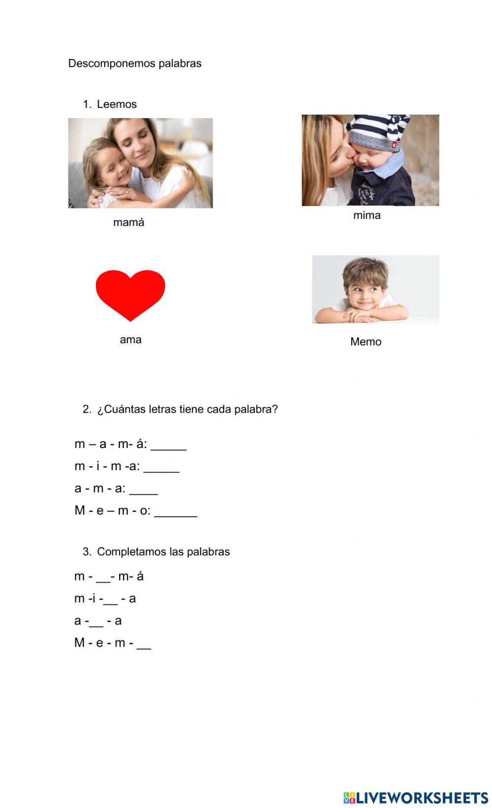 Descomposición de palabras