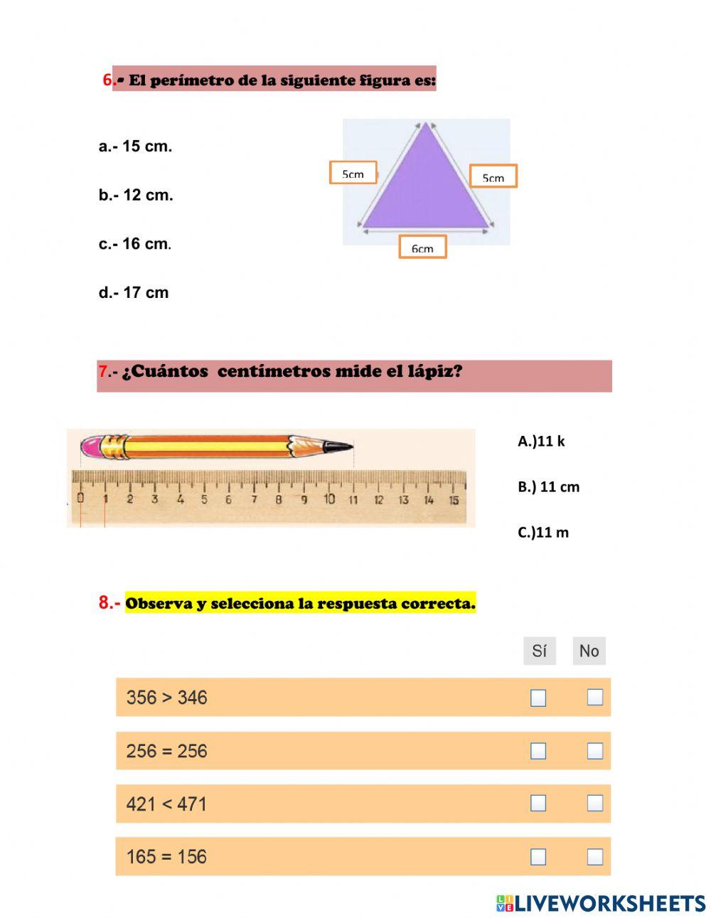 Examen de matemática