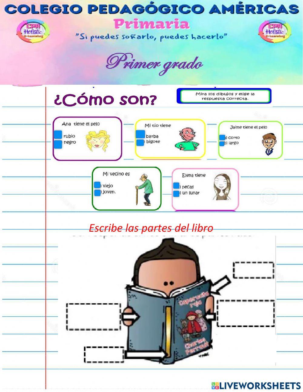 Examen de Español primero