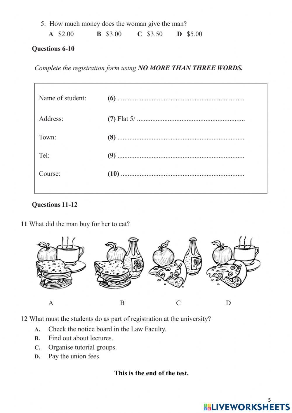Level 7 Mid-Term Listening Test